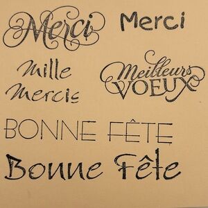 Lot of 6 Rubber Stamps